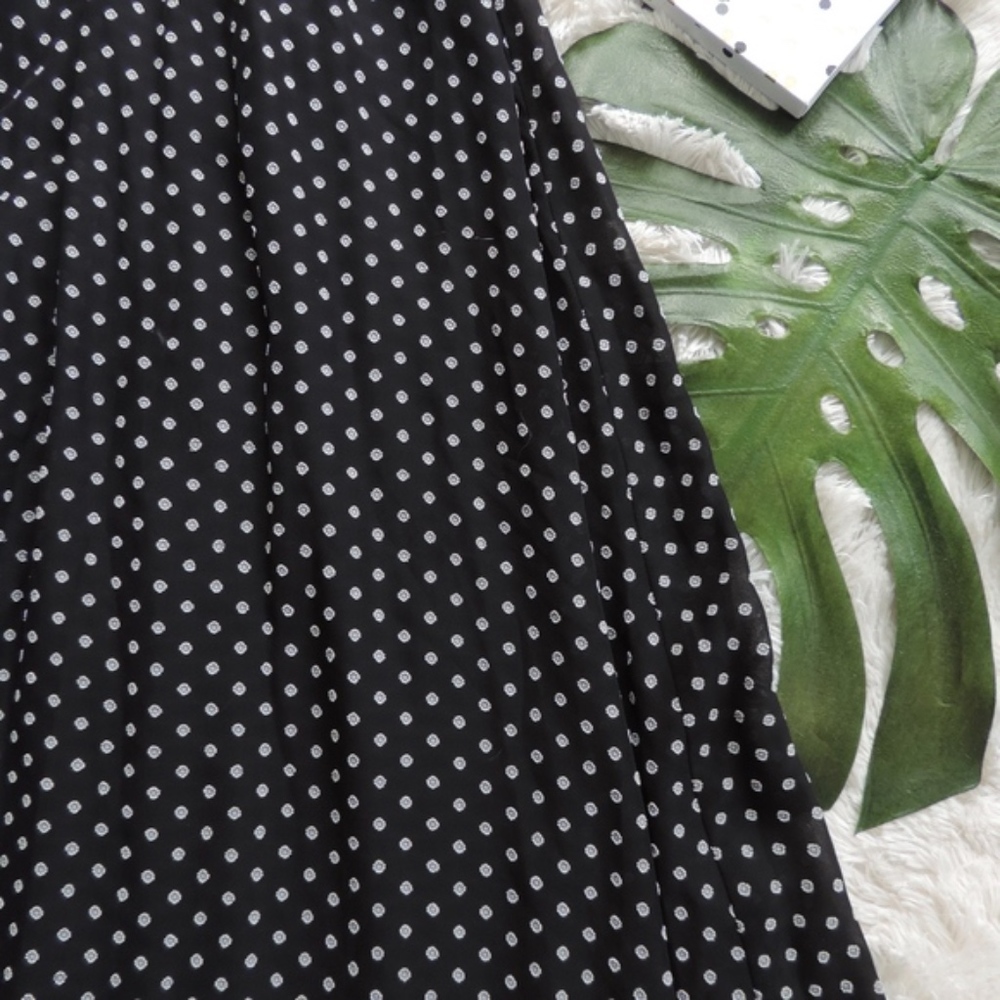 EVA FRANCO Sz 4 Black White CLIPDOT Maxi Dress - Picture 5 of 5